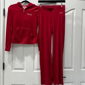 Juicy Couture Red Velour Tracksuit